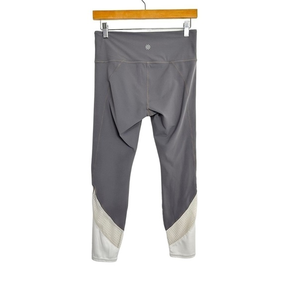 Athleta Womens Colorblock Salutation Leggings Sz Medium Gray White 281493 - Picture 3 of 10